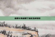 信用卡有逾期了应该怎样贷款