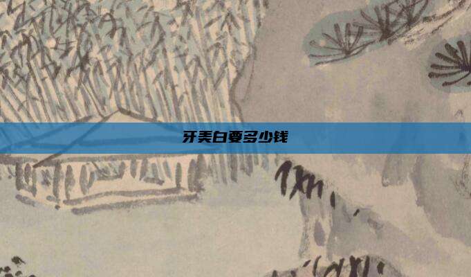 牙美白要多少钱