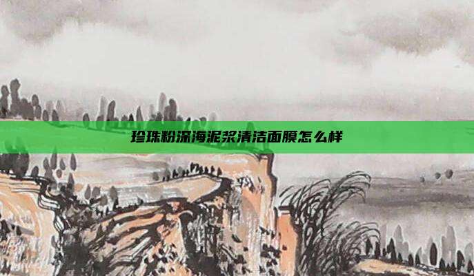 珍珠粉深海泥浆清洁面膜怎么样