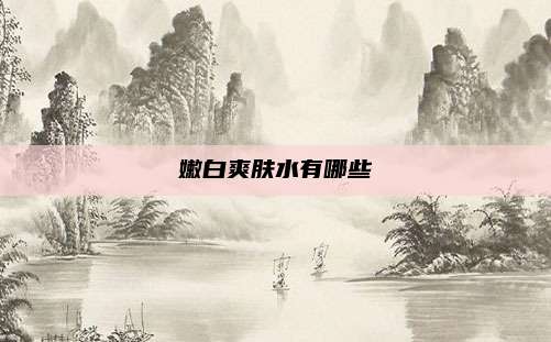 嫩白爽肤水有哪些