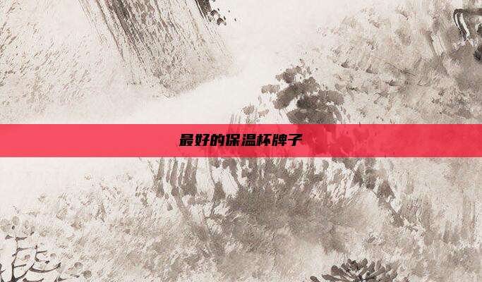 最好的保温杯牌子