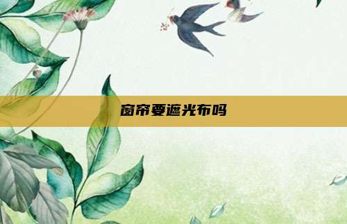 窗帘要遮光布吗