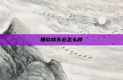 睡软枕头会怎么样