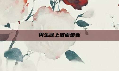 男生晚上洁面步骤