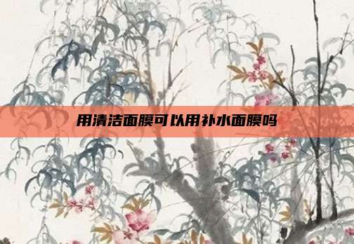 用清洁面膜可以用补水面膜吗