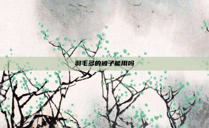 羽毛多的被子能用吗