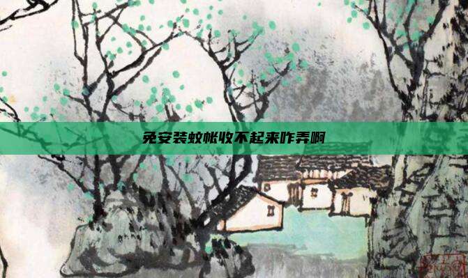 免安装蚊帐收不起来咋弄啊