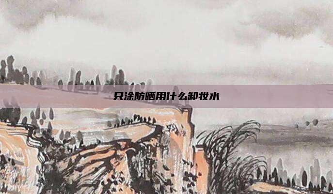 只涂防晒用什么卸妆水