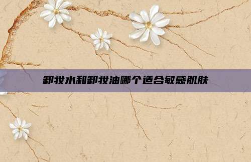 卸妆水和卸妆油哪个适合敏感肌肤