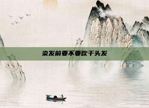 染发前要不要吹干头发