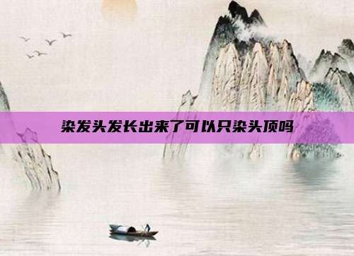 染发头发长出来了可以只染头顶吗