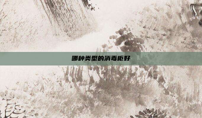 哪种类型的消毒柜好