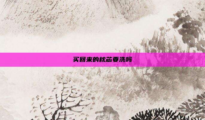 买回来的枕芯要洗吗