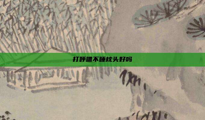 打呼噜不睡枕头好吗