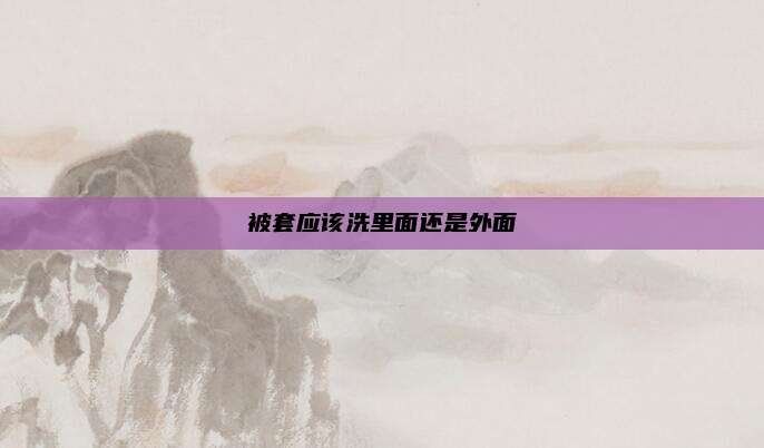 被套应该洗里面还是外面