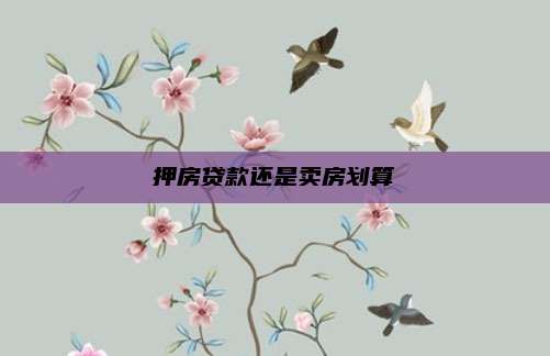 押房贷款还是卖房划算