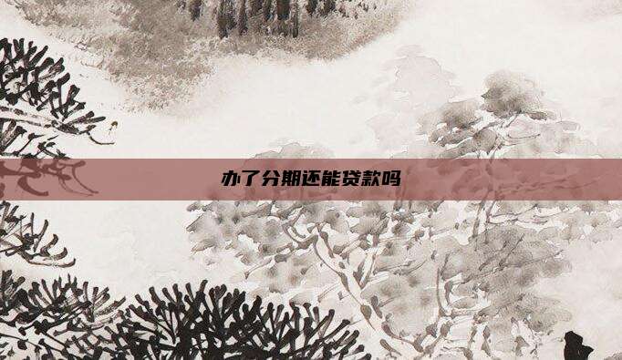 办了分期还能贷款吗