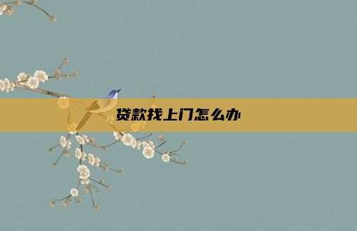 贷款找上门怎么办