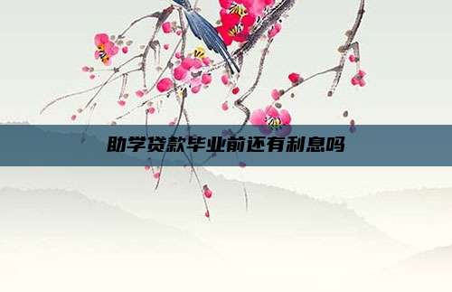 助学贷款毕业前还有利息吗