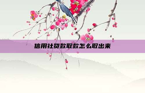 信用社贷款取款怎么取出来