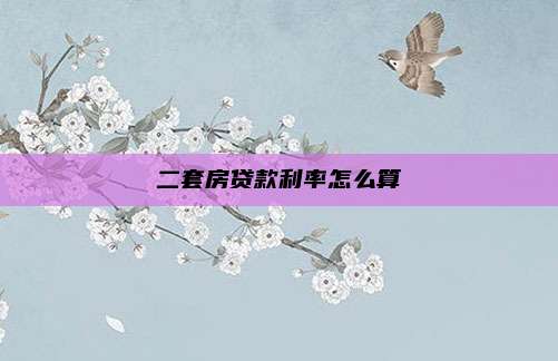 二套房贷款利率怎么算