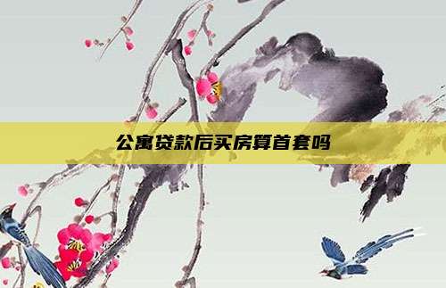 公寓贷款后买房算首套吗