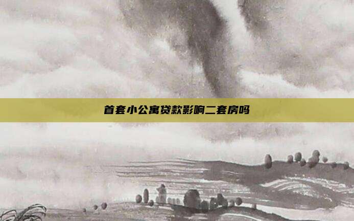 首套小公寓贷款影响二套房吗