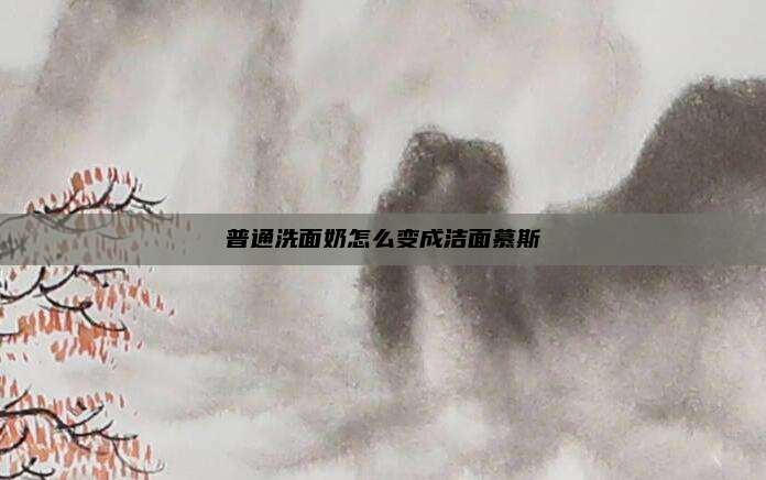 普通洗面奶怎么变成洁面慕斯