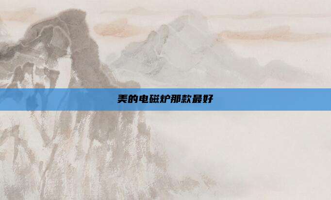 美的电磁炉那款最好