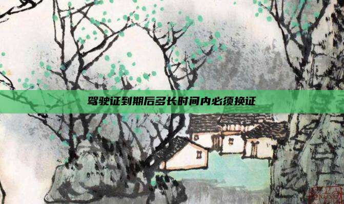 驾驶证到期后多长时间内必须换证